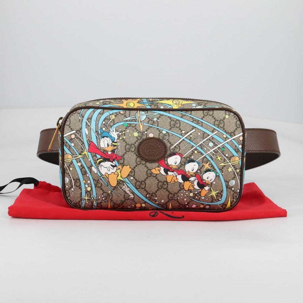 GUCCI GG Supreme Disney Collaboration Waist Bag PVC Beige 602695 Auth 141153M - Picture 12 of 16